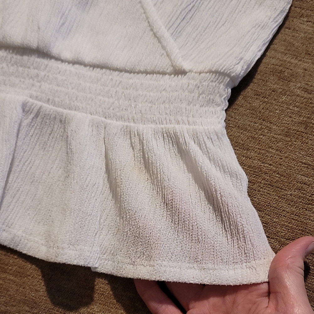 Express White Wrap Top - Picture 4 of 13